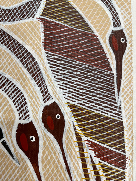 #168 Billabong Dreaming - EDDIE BLITNER : Aboriginal Art :37x46cm