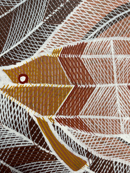 #130 Angelfish Dreaming - EDDIE BLITNER : Aboriginal Art : 42x32cm