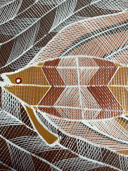 #130 Angelfish Dreaming - EDDIE BLITNER : Aboriginal Art : 42x32cm