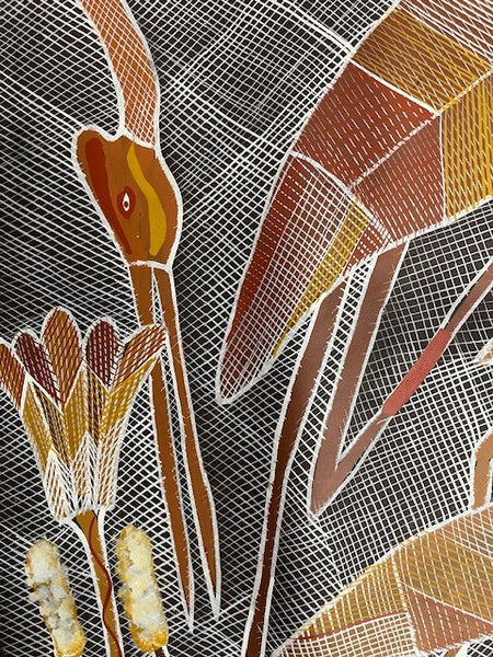 #400 Billabong Dreaming - EDDIE BLITNER : Aboriginal Art : 96x140cm