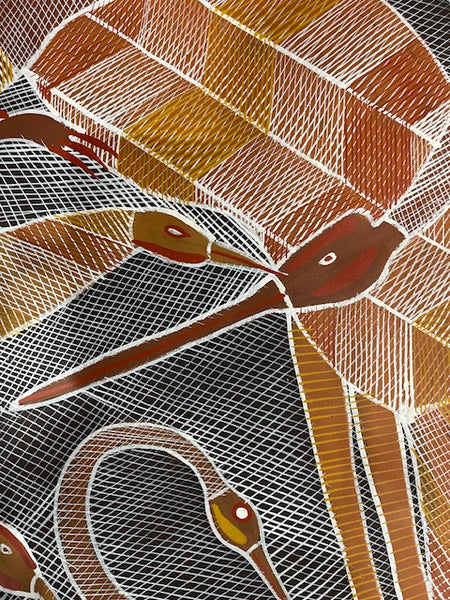 #400 Billabong Dreaming - EDDIE BLITNER : Aboriginal Art : 96x140cm