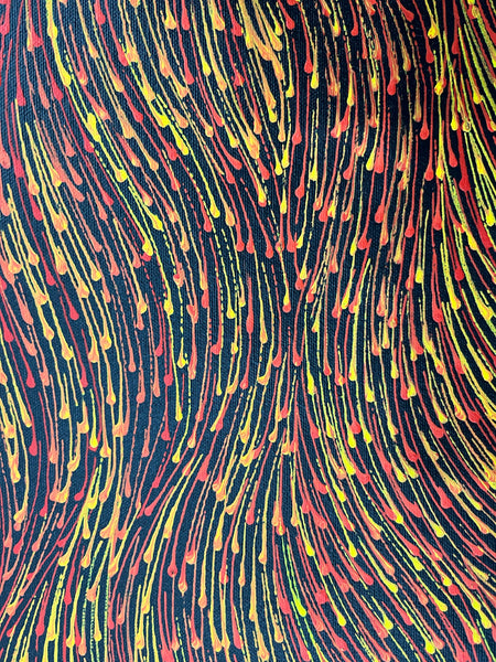 #363 Bush Medicine Seeds (Sunset) - SHARON NUMINA Aboriginal Art: 42cm x 152cm