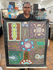 #343 Wallaby Tracks My Country Dreaming (Multi) - Sharon Turner: 77 x 93cm