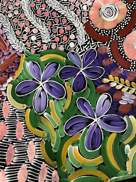 #16 Women's Ceremony (Multi) - KAREN BIRD NGALE Aboriginal Art:  90cm x 93cm