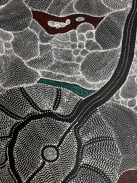 #198 Waterholes, Sand Dunes & Soakage -  ANNA PETYARRE: Aboriginal Art: 152x92cm