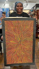 #42 Bush Medicine Seeds (Sunset) - SHARON NUMINA Aboriginal Art:  58cm x 96cm