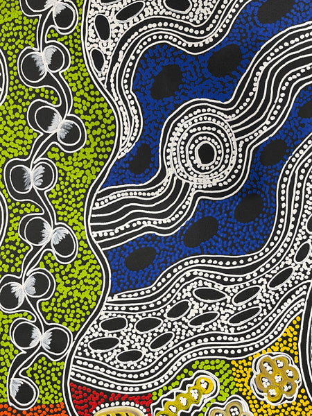 #129 My Country Women Collecting - LANITA NUMINA : Aboriginal Art: 94x152cm