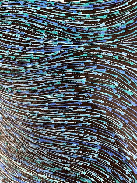 226 Bush Medicine Seeds (Blue) - SHARON NUMINA Aboriginal Art:  58cm x 103cm