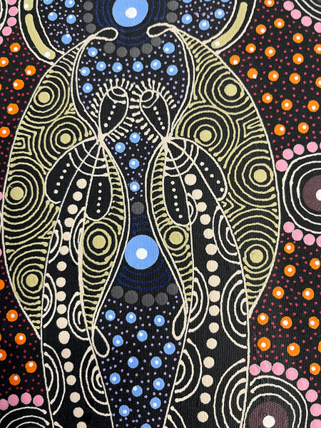#244 ALIARA BIRD MPETYANE Spirit Women Dancing - Aboriginal Art:  40cm x 44cm