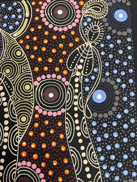 #244 ALIARA BIRD MPETYANE Spirit Women Dancing - Aboriginal Art:  40cm x 44cm
