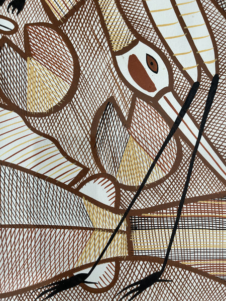 #218 Billabong Dreaming - EDDIE BLITNER : Aboriginal Art : 82x92cm