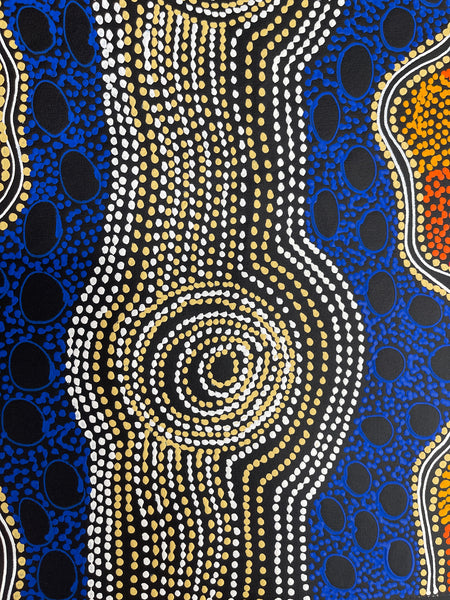 #51 Brown Dingo Dreaming -  LANITA NUMINA : Aboriginal Art: 93x69cm