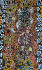 #58 Collecting Bush Tucker - LANITA NUMINA : Aboriginal Art: 147x95cm