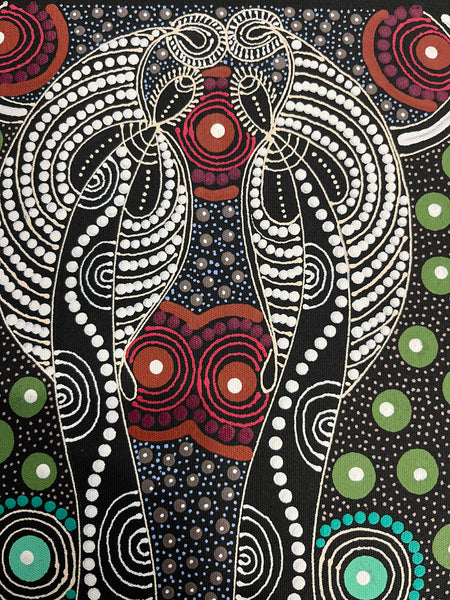 #198 ALIARA BIRD MPETYANE Spirit Women Dancing - Aboriginal Art:  65cm x 92cm