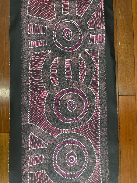 #271 Thorny Devil Lizard (Pink Shades) - CAROLINE NUMINA : Aboriginal Art: 40x131cm