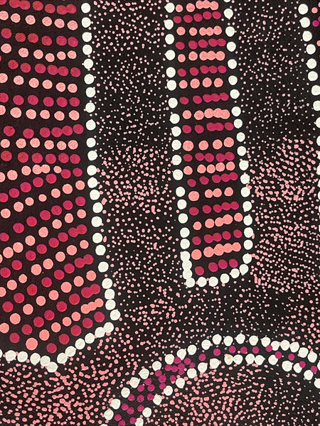 #271 Thorny Devil Lizard (Pink Shades) - CAROLINE NUMINA : Aboriginal Art: 40x131cm