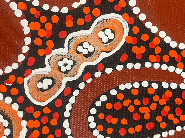 #279 Collecting Bush Tucker (Multi) - LANITA NUMINA : Aboriginal Art: 32x43cm