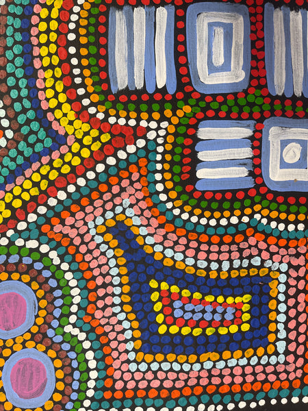 #370 Wallaby Tracks My Country Dreaming (Multi) - Pacinta Turner: 96x71cm
