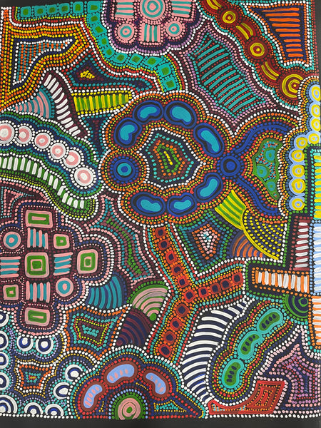 #368 Wallaby Tracks My Country Dreaming (Multi) - Pacinta Turner: 123x96cm