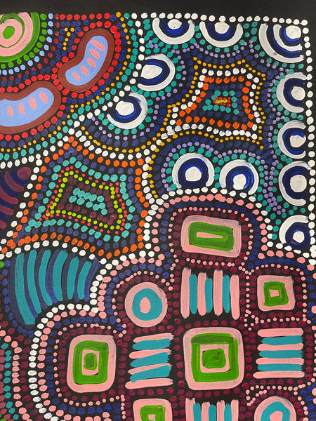 #368 Wallaby Tracks My Country Dreaming (Multi) - Pacinta Turner: 123x96cm