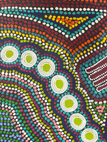 #382 Wallaby Tracks My Country Dreaming (Multi) - Pacinta Turner: 150x94cm