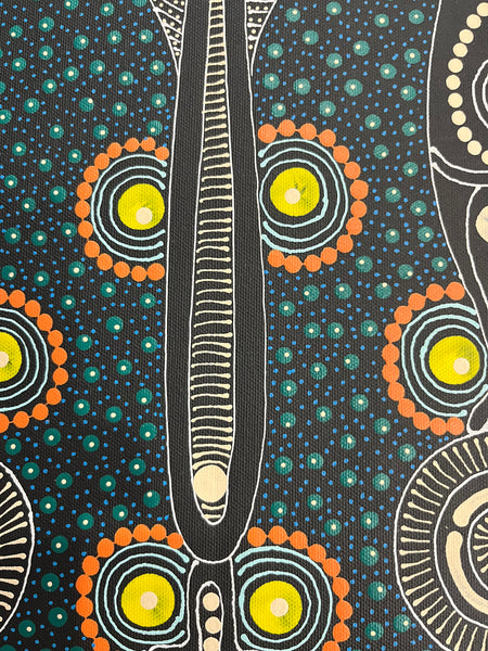 #80 ALIARA BIRD MPETYANE - Spirit Women Dancing Aboriginal Art:  31cm x 41cm