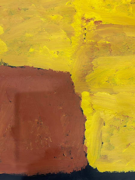 #252 "My Country" Kudditji Kngwarreye - (Yellow/Reds): ABORIGINAL ART: COLLECTORS SERIES: 121x180cm