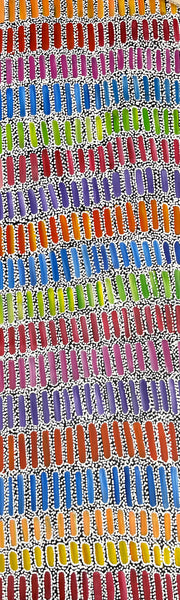 #222 Seeded Bush Yams  - LANITA NUMINA Aboriginal Art:  47cm x 152cm