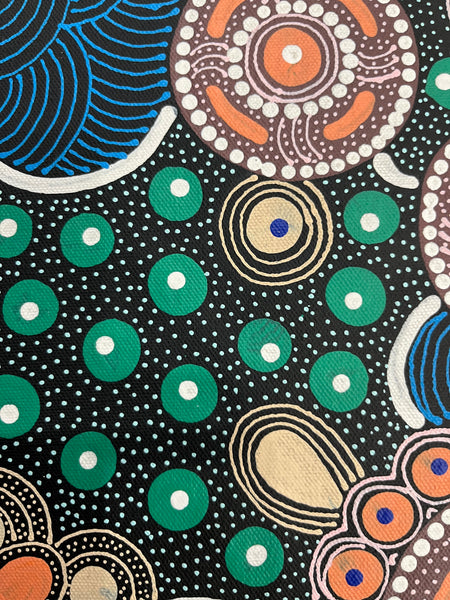 #12 After the Rain (Multi) ALIARA BIRD MPETYANE -  Aboriginal Art: 36cm x 50cm