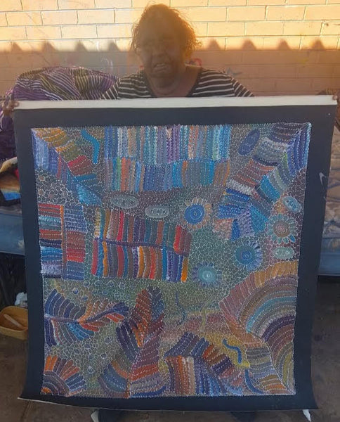 #316 Yam Seed Dreaming Artist: JEDDA PURVIS KNGWARREYE:  92 x 88cm