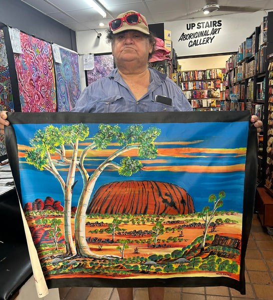 #14 Ayres Rock (Uluru) - REGGIE SULTAN Desert Art:  93cm x 70cm