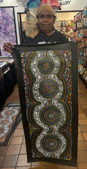#399 Waterholes & Bush Medicine Leaves (Multi) - SELINA NUMINA Aboriginal Art:  44cm x 111cm (Copy)