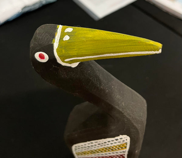 #37 Hand Carved Water Bird - KENNY REID: Aboriginal Art 35cm x 9cm x 5cm