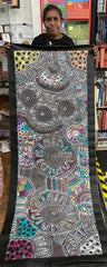 #264 Women Collecting Bush Tucker (Multi)- SELINA NUMINA Aboriginal Art:  68cm x 191cm