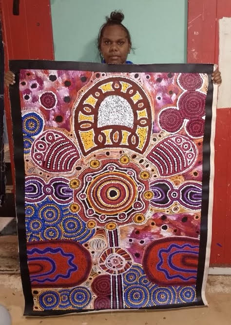 #44 Minyma Malilu Dreaming - DALMISHA KEN Desert Art:  96cm x 137cm