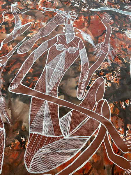 #200 Big Country Dreaming - EDDIE BLITNER : Aboriginal Art : 120x530cm