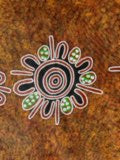 # 114 Women's Ceremony (Orange/Brown) BARBARA PANANKA : Aboriginal Art: 92x145cm
